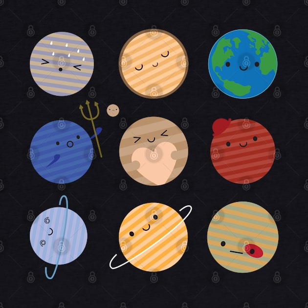 Kawaii Solar System by marcelinesmith